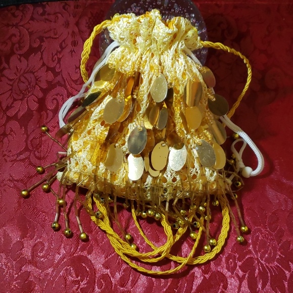 Yellow Small Bucket Bag with Strap - Picture 4 of 4